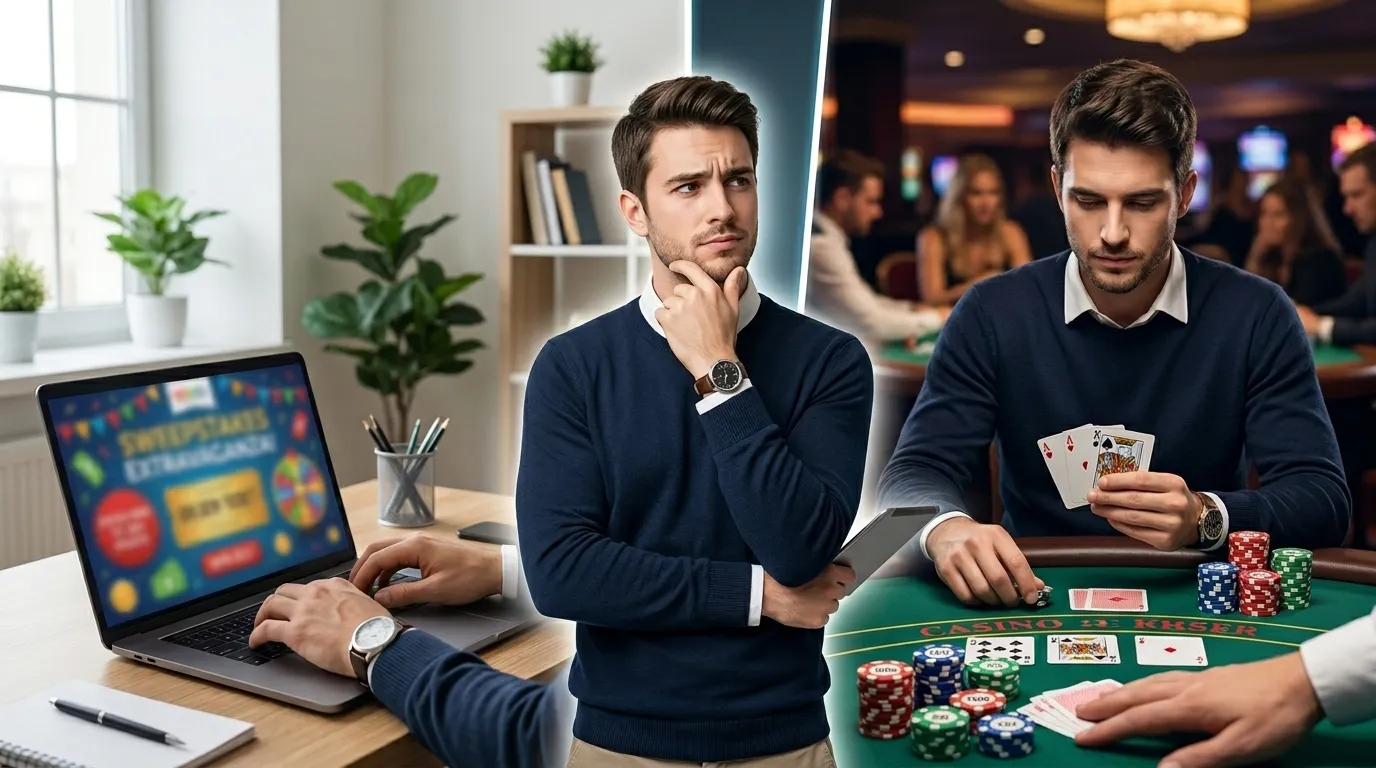 Sweepstakes versus real money online casinos comparison